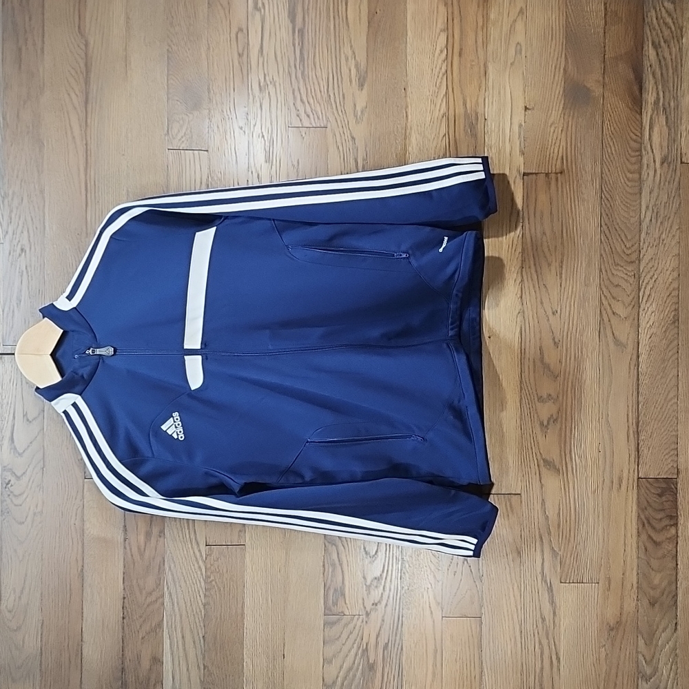 Blue adidas young mens jacket